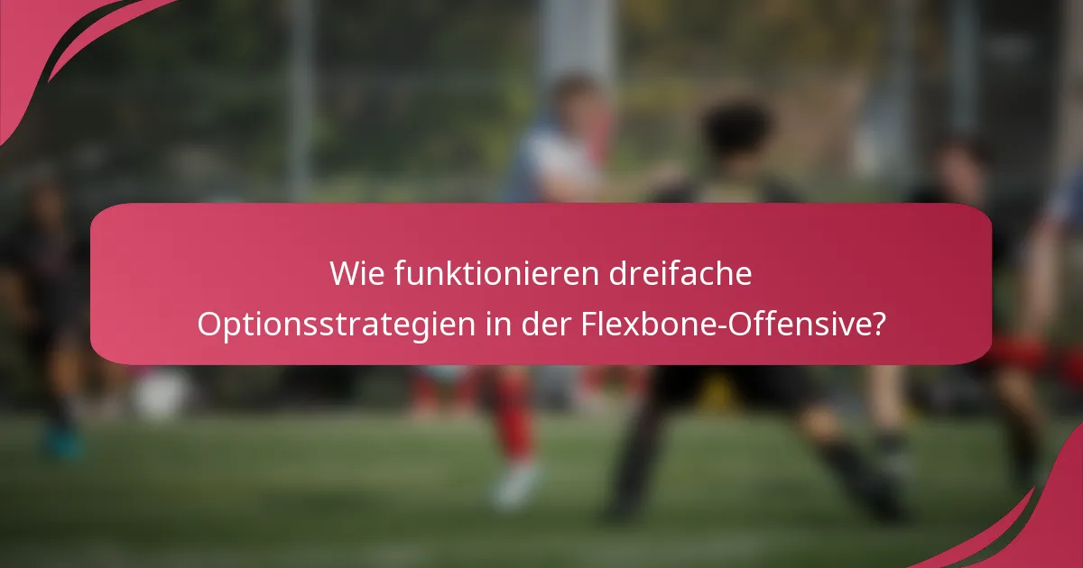 Wie funktionieren dreifache Optionsstrategien in der Flexbone-Offensive?